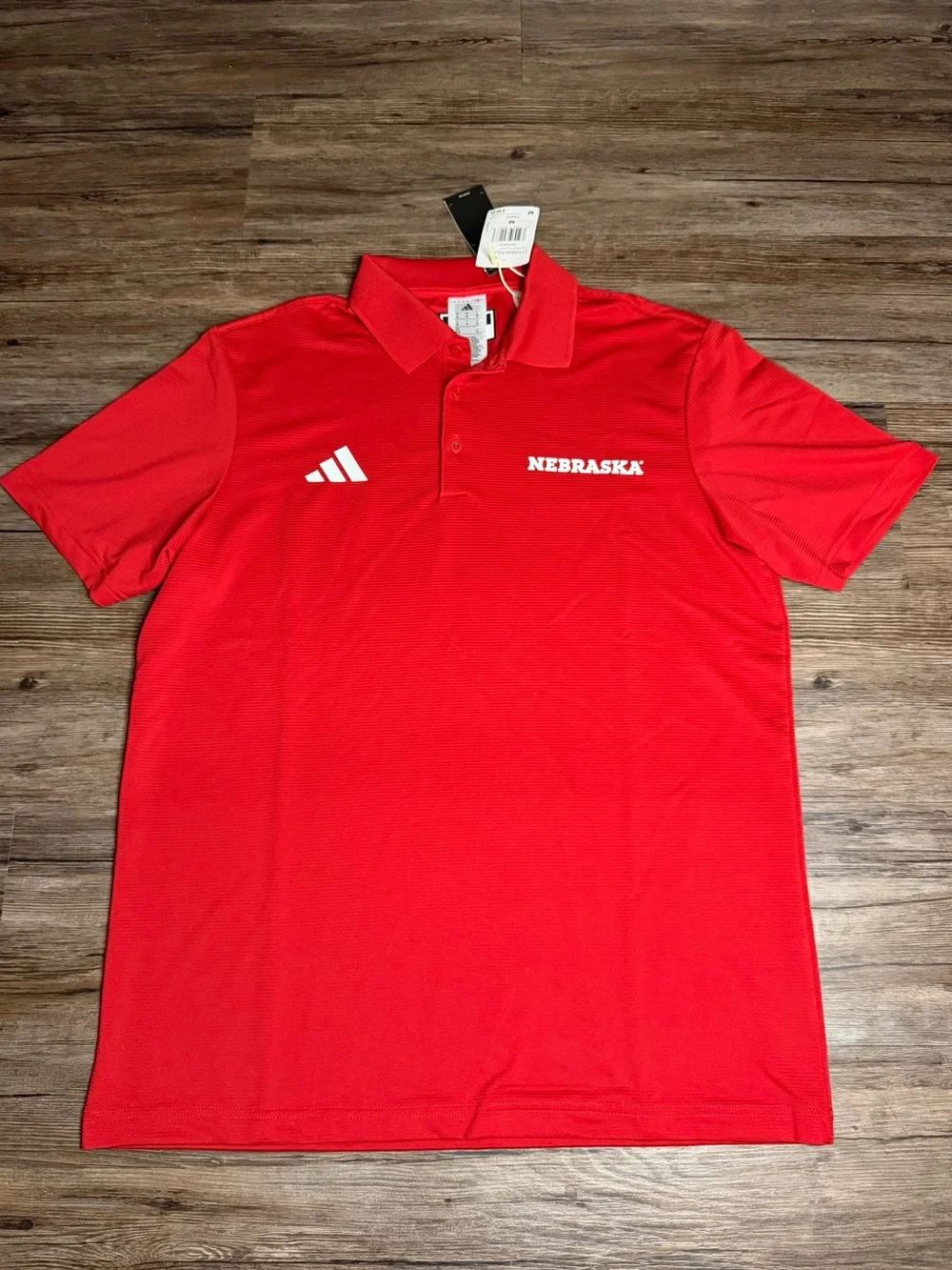 adidas Red Nebraska Men's Polo Shirt